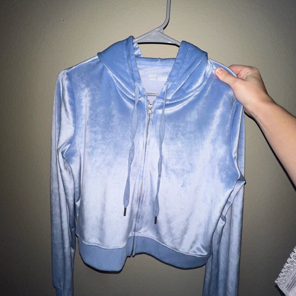 Aerie velvet tracksuit zip up